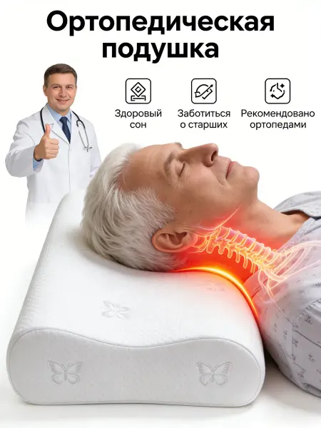 MemorySleep пожилого возраста Ортопедическая подушка 50х70