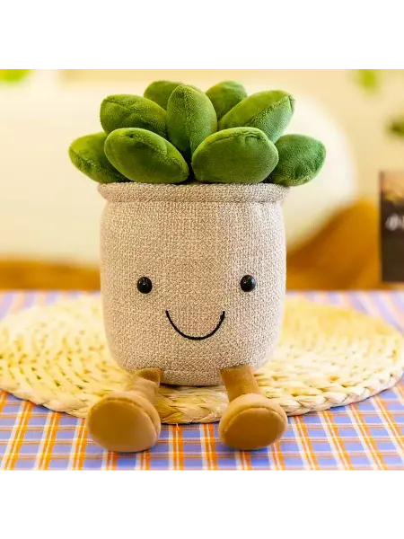 Мягкая игрушка горшок с цветами