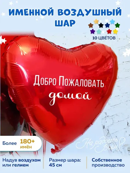 На радость всем Воздушный шар Добро пожаловать домой