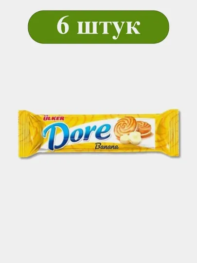 Печенье Dore Banana 6×73 г с банановой крем-начинкой