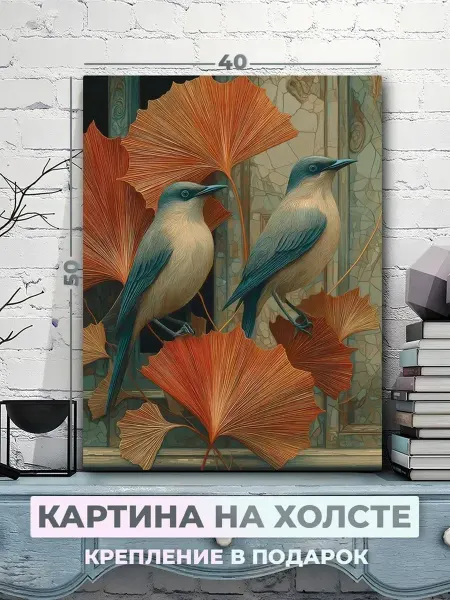 Интерьерная картина на стену Птицы 40х50