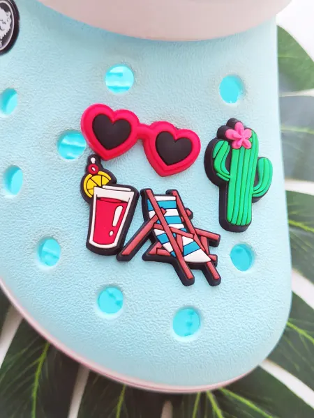 Fun_Jibz Джибитсы морские летние на crocs кактус
