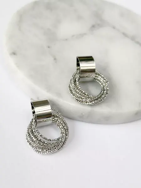 Dominica Jewelry Серьги бижутерия круглые гвоздики повседневные вечерние