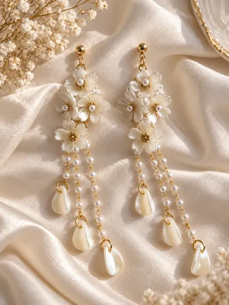 Impulse Jewelry Серьги бижутерия цветы гвоздики пусеты
