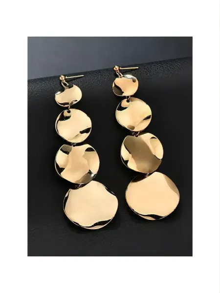 RINOVA Серьги крупные длинные бижутерия