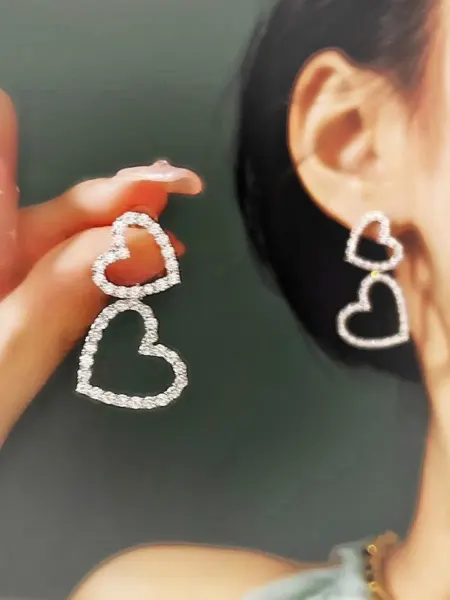 BijouBijou Серьги вечерние бижутерия Сердце