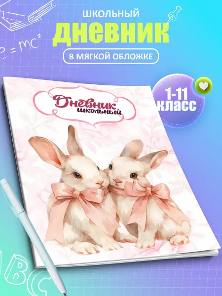Artefacto Дневник школьный Кролики 1-11 класс
