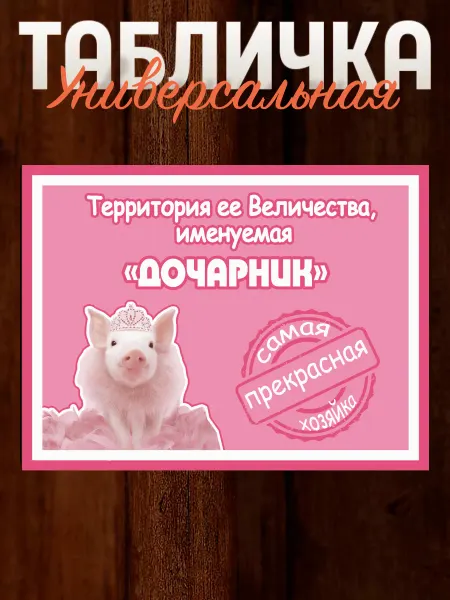 VibeZ0ne Decor Табличка на дверь Дочарник 20х15 см