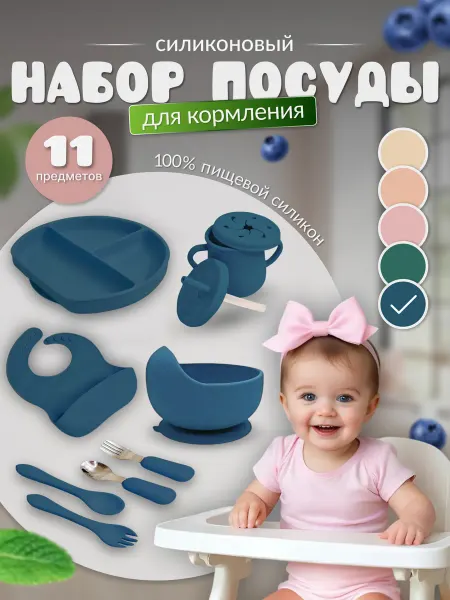 Happy Kids Fun World Детская посуда силиконовая для малышей