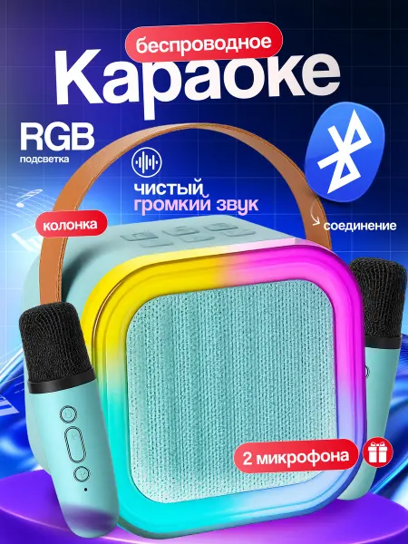 Детская колонка с двумя микрофонами подарок мальчику
