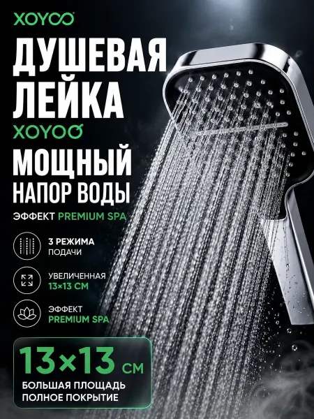 Душевая лейка c 3 режимами XOYOO HS8041ABSS, хром