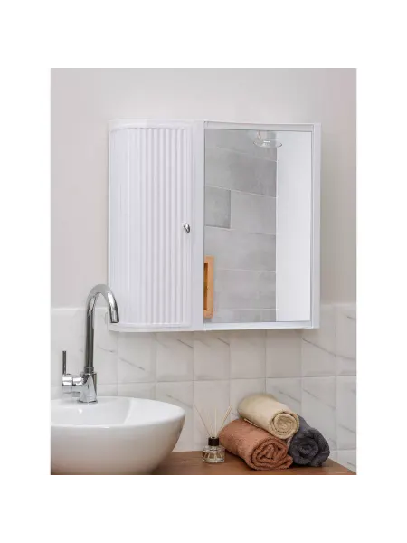 BEROSSI Шкаф для ванной 55х15х56 "Hilton Premium Left", навесной