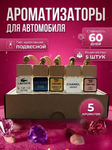 MD AROMA Ароматизатор в машину автопарфюм набор