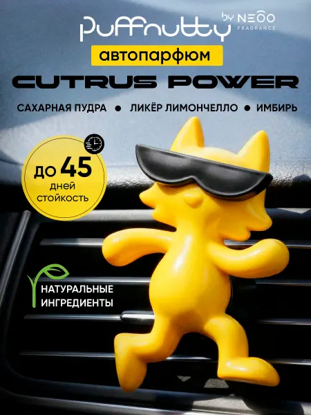 PUFFNUTTY Ароматизатор для автомобиля CUTRUS POWER Энергия цитрусов
