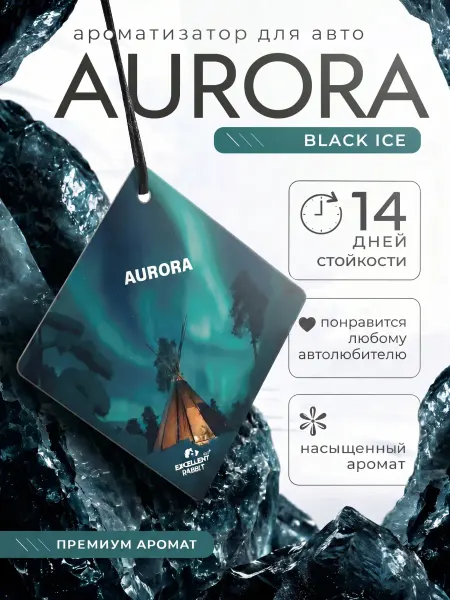 Ароматизатор в машину Black Ice Черный Лед автопарфюм