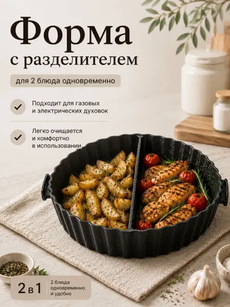 NikoLena23 Форма для выпечки разделителем силиконовая