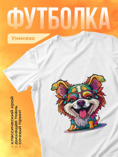 ValenkiForever Футболка с детским принтом собачка