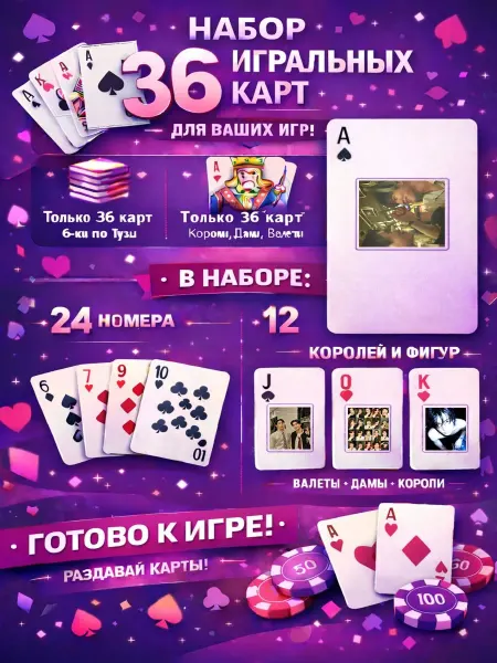 1-й Стикер Постеры колода карт 36 шт gmmtv