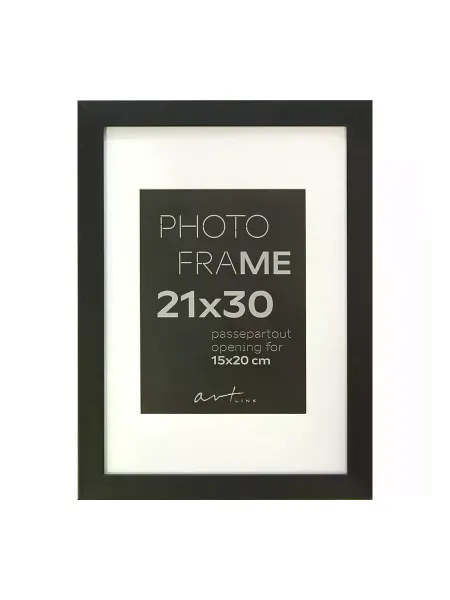 Рамка пластиковая с паспарту Gloria Black 21x30 37