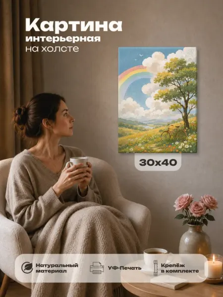 Розовый Гусь Картина интерьерная современная на стену 30×40 см Природа