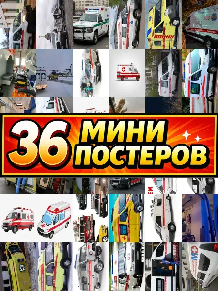 Бумажный дом Fun Минипостеры 36 шт скорая помощь машину