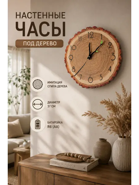 Настенные часы в частный деревянный дом