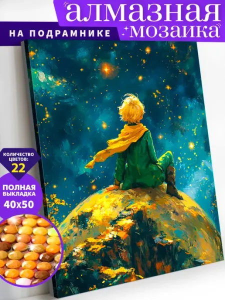 Art on Canvas Планета принца Алмазная мозаика на подрамнике 40х50 см