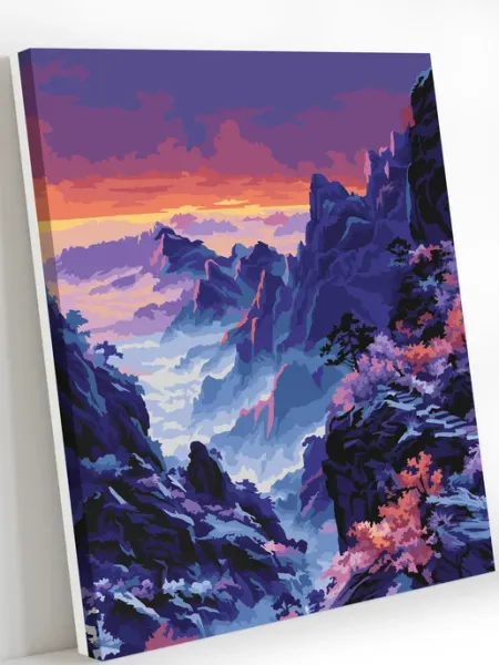 Art on Canvas Туманные вершины Картина по номерам на холсте 40х50 см