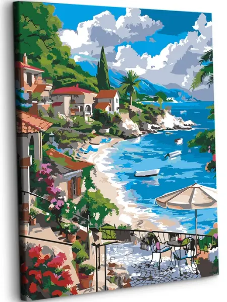 Art on Canvas Вид на море Картина по номерам на холсте 40х50 см