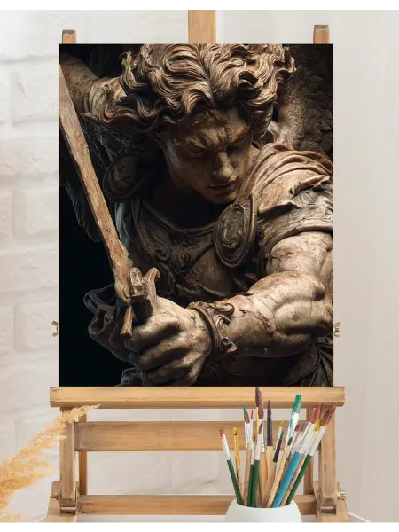 Art on Canvas Скульптура война Картина по номерам на холсте 40х50 см