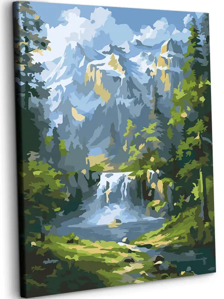Art on Canvas Горный пейзаж Картина по номерам на холсте 40х50 см
