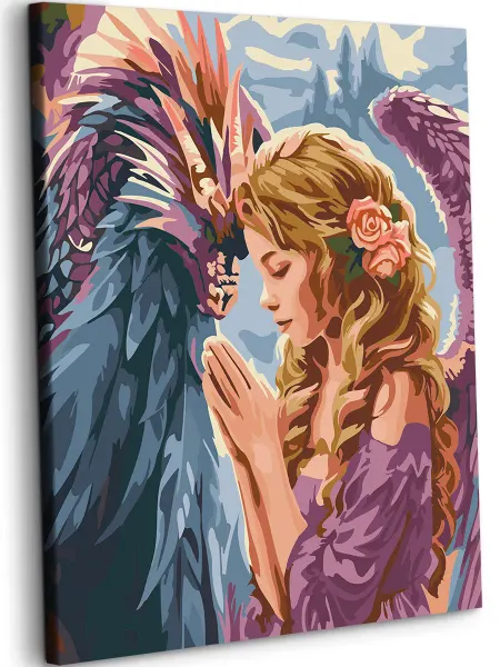Art on Canvas Дева дракона Картина по номерам на холсте 40х50 см