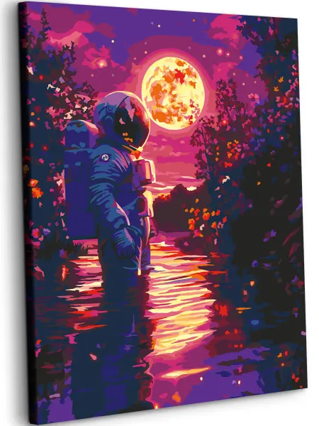 Art on Canvas Космеческая флора Картина по номерам на холсте 40х50 см