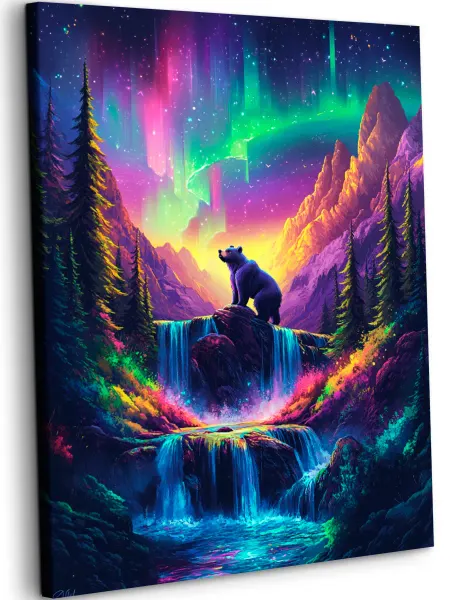 Art on Canvas Северное сияние над лесом Картина по номерам 40х50 см