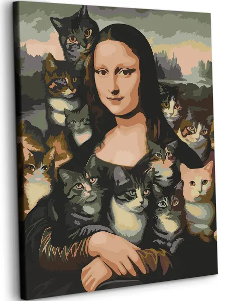 Art on Canvas Мона Лиза с приставкой Картина по номерам на холсте 40х50 см