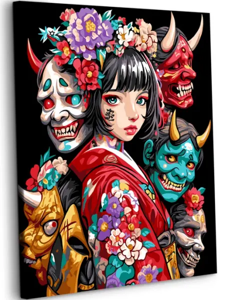 Art on Canvas Маски Они Картина по номерам на холсте 40х50 см