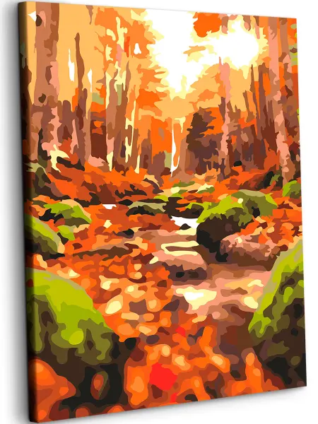 Art on Canvas Золотые моменты осени Картина по номерам на холсте 40х50 см