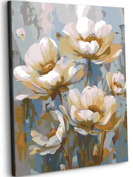 Art on Canvas Нежные цветы Картина по номерам на холсте 40х50 см