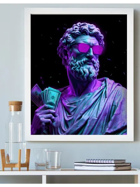 Art on Canvas Неоновая скульптура Картина по номерам на холсте 40х50 см