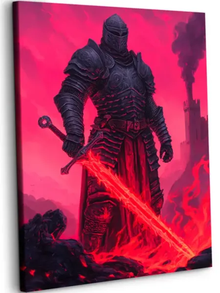 Art on Canvas Огненный рыцарь Картина по номерам на холсте 40х50 см