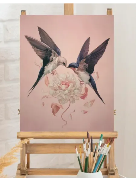 Art on Canvas Космическая пара Картина по номерам на холсте 40х50 см