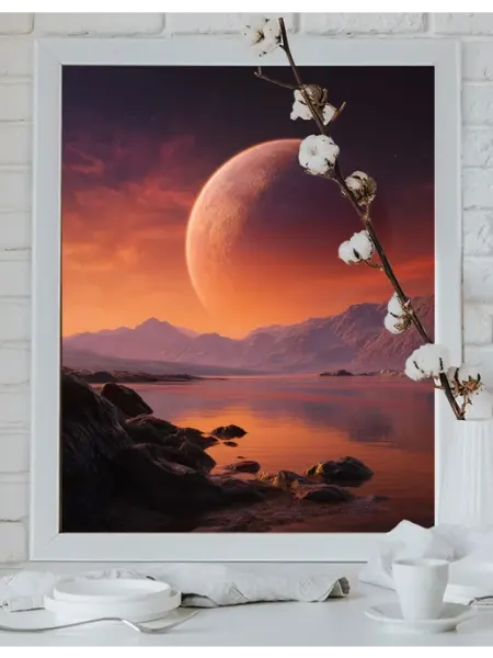 Art on Canvas Космический пейзаж Картина по номерам на холсте 40х50 см