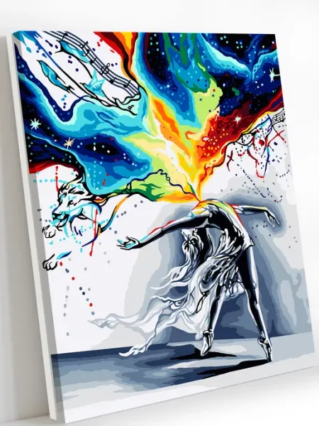 Art on Canvas Пламя танца Картина по номерам на холсте 40х50 см