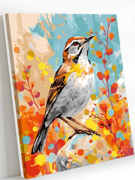 Art on Canvas Птица Картина по номерам на холсте 40х50 см
