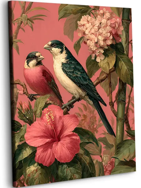 Art on Canvas Яркие птицы Картина по номерам на холсте 40х50 см