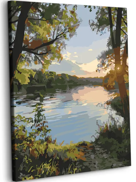 Art on Canvas Речка Картина по номерам на холсте 40х50 см