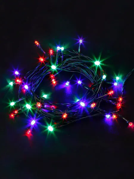 CADENA Гирлянда 100LED трёхцветная, 8,4 метра, новогодняя