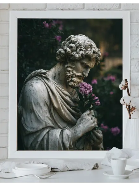 Art on Canvas Статуя Картина по номерам на холсте 40х50 см