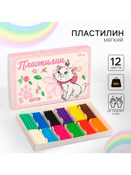 Disney Пластилин 12 цветов 180г 'Мари', Коты-аристократы