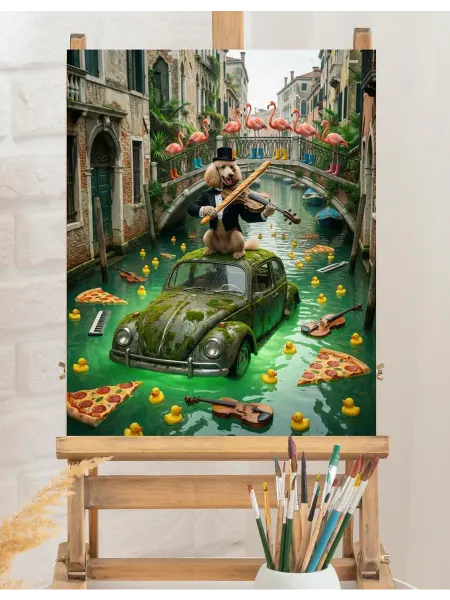 Art on Canvas Хаос Картина по номерам на холсте 40х50 см